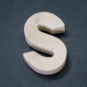 70073 White Marble Letter S