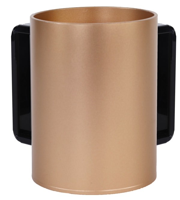 57192 Acrylic Washing Cup Gold Black Handles 5