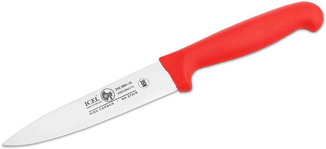 Icel Red 4-1/2-Inch Utility Knife, Straight Edge