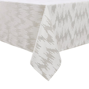 Tablecloth Velvet TC1400 - White Dotted Gold Foil Print. 70/108