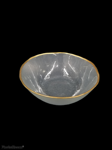 CDB2555 Clear Bowl with Gold Rim