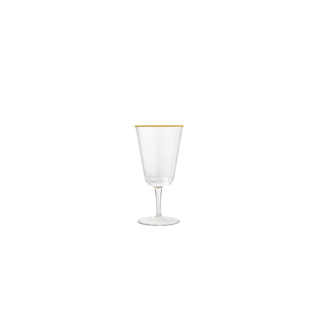 VD-3011-OGR Vikko Decor - Gold Rim, Optic Wine Glass, 11 Oz -