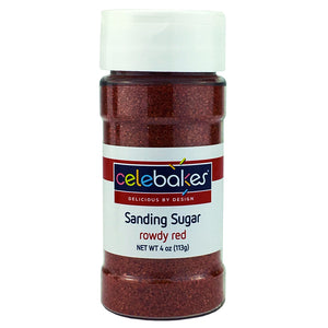 Celebakes Rowdy Red Sanding Sugar, 4 oz