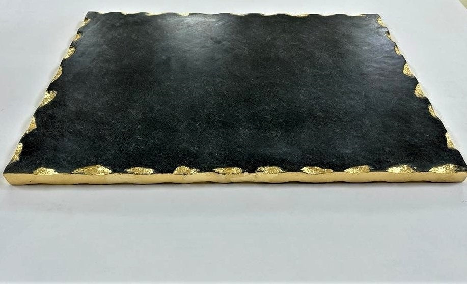 61680 Blk Marble 9x6 Board W/ Gold