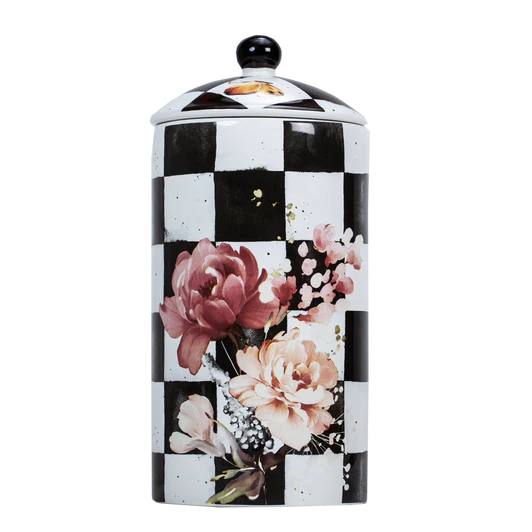 K-PJCB-L Porcelain Checkered Jar Large