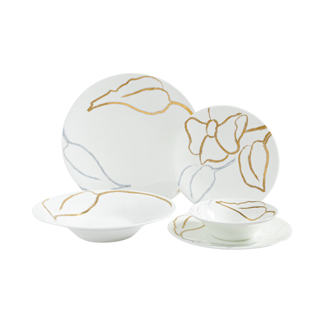 Artisan Gold Dinnerware Service For 4