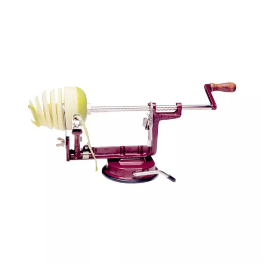 Back To Basics Red Peel Away Apple Peeler with Suction Base