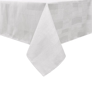 TC1372-70180 Tablecloth Jacquard White/Silver TC1372 - 70 x 180