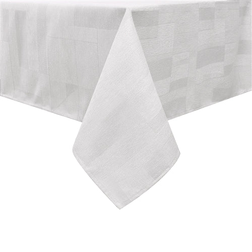 TC1372-70180 Tablecloth Jacquard White/Silver TC1372 - 70 x 180