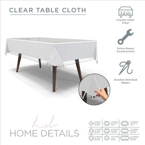 Premium Super Clear Table Cloth DPC 70x144inch Oblong W. Overlock