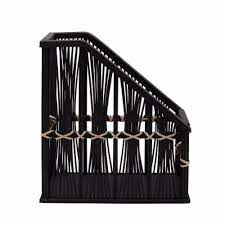 15891-01 WOVEN 5X13"H MAGAZINE RACK, BLACK