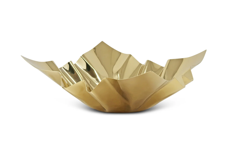 VB4470 Gold Square Bowl, 12.25