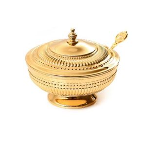 X1875AZ Honey Dish golden Stripes