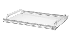 1485 TRAY CRYSTAL AND SILVER