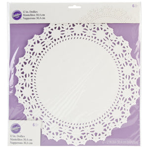Wilton Paper Doilies for Cake Decorating, 12 inch Round, White, 6-Count