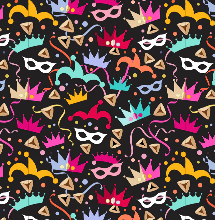 Topsy Turvy Purim Charger - (Square)