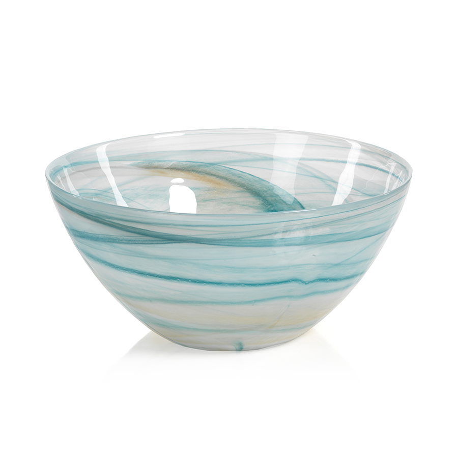 TK-123 Lagoon Alabaster Glass Bowl-Large,