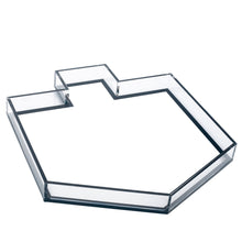 Load image into Gallery viewer, Chanukah Donuts/Latkes Serving Tray Dreidel Shape Design Clear Blue
