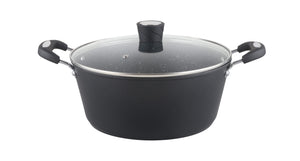 Millvado - Rainbow Non Stick Pot /W Glass Lid, Soft Grip Handle 2.5 Qt -