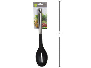 L.Gourmet 13"L Nylon Slotted Spoon w/ SS Handle, t.o.c. -