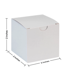 Load image into Gallery viewer, Cube White Gift Tuck Top Boxes 24 Pack 2X2X2
