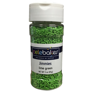 Celebakes Lime Green Jimmies, 3 oz.