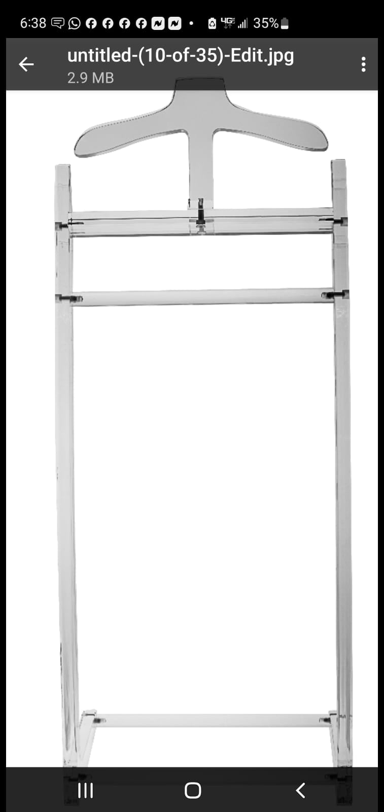 1650 Stand Valet Lucite