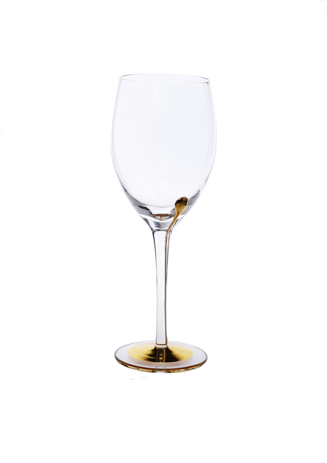 WAG1046  Water Glasses with Gold Reflection
