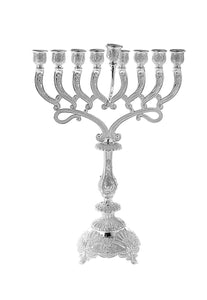 Menorah 16" Silver plated Filigree