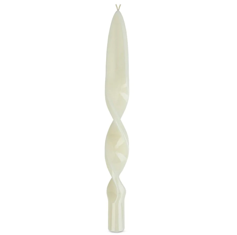 TWISTED HAVDALAH CANDLE STICKS - PEARL