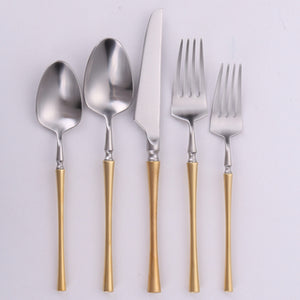 VF-30-IGS- Irene, Brushed Gold And Silver Service for 4