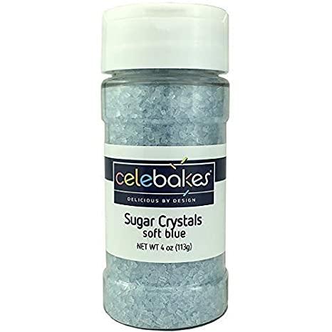 sugar crystals soft blue