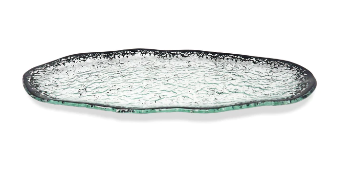 VT4686 Oval Tray with Scattered Black Design