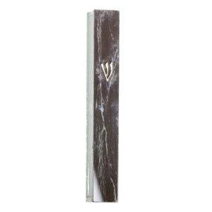 Glass Mezuzah 12 Cm Black