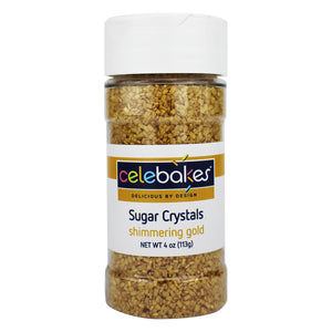 Celebakes Shimmering Gold Sugar Crystal, 4 oz