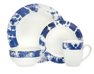 70393 TIE DYE BLUE 16 PC SET