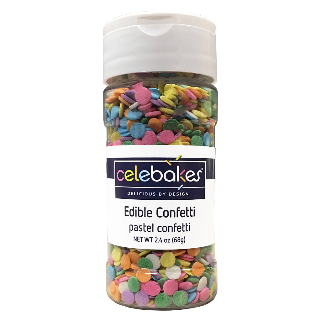 Celebakes Pastel Confetti Edible Confetti, 2.4 oz.