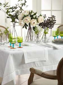 6300.W70120B 70"x120" Oblong Tablecloth with Hemstitched Border