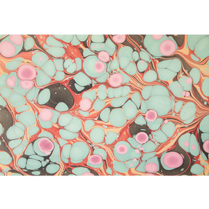 KPM1004 Seafoam & Red Stone Marbled -  12 Sheets