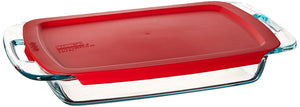 PYREX-RECT-3qt-9x13" w/RED COVER