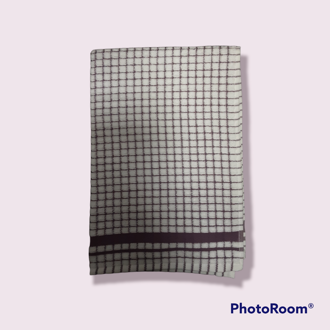 Purple checkered towel