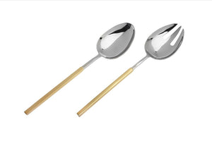 33652 Gold Sq Wire Salad Servers