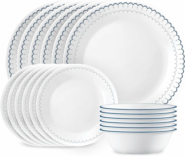 CORELLE SET ROUND- CASPIAN- 18 pc SET