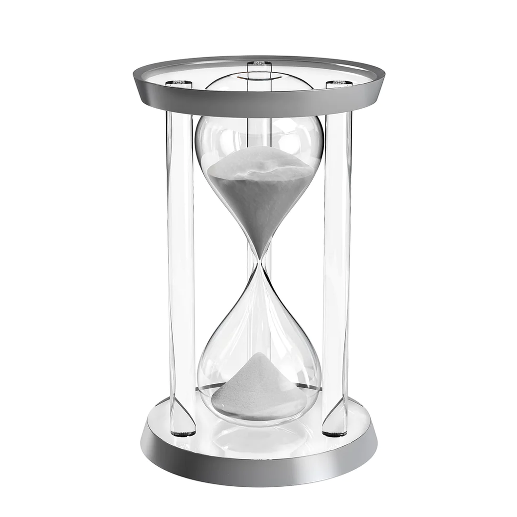 HG01S 30-Min Hourglass Sand Timer - Silver