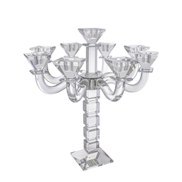 J-CSC9 Crystal Candelabra Square Design Clear