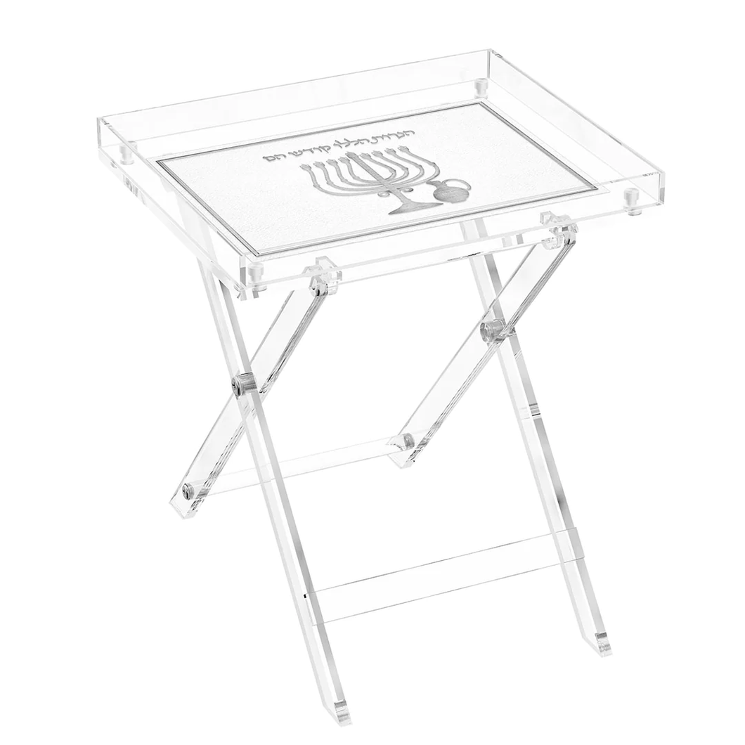 FTL01S Leatherite Folding Table - Silver
