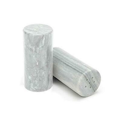 48788 MARBLE SALT & PEPPER SHAKER - White & WHITE