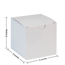 Load image into Gallery viewer, Cube White Gift Tuck Top Boxes 18 Pack 3x3x3
