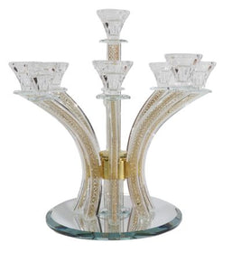 182318 Crystal Candelabra Gold Filling - 9 Branch