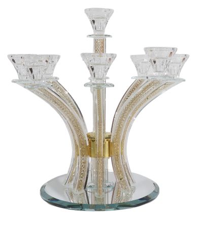 182318 Crystal Candelabra Gold Filling - 9 Branch